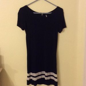 Tresics black and mesh t-shirt dress